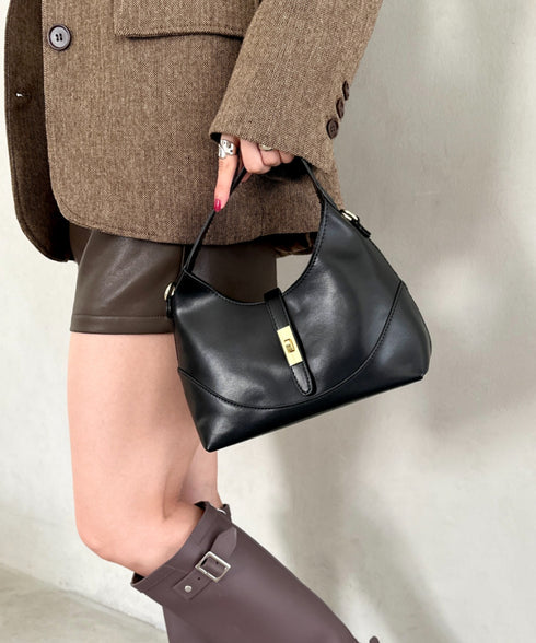 ポーチ付き大人ハンドバッグ オフィスカジュアル | MD1256057 | ブラック