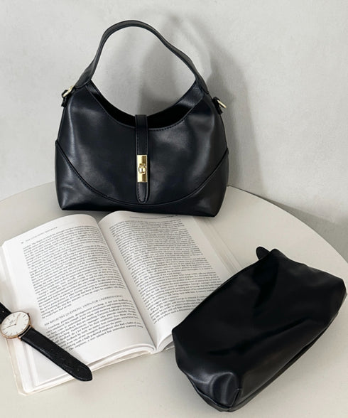 ポーチ付き大人ハンドバッグ オフィスカジュアル | MD1256057 | ブラック