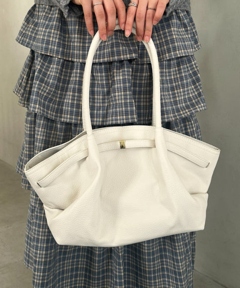 【500mlペットボトル収納可能】PUタックトートバッグ | MD1256059 | アイボリー
