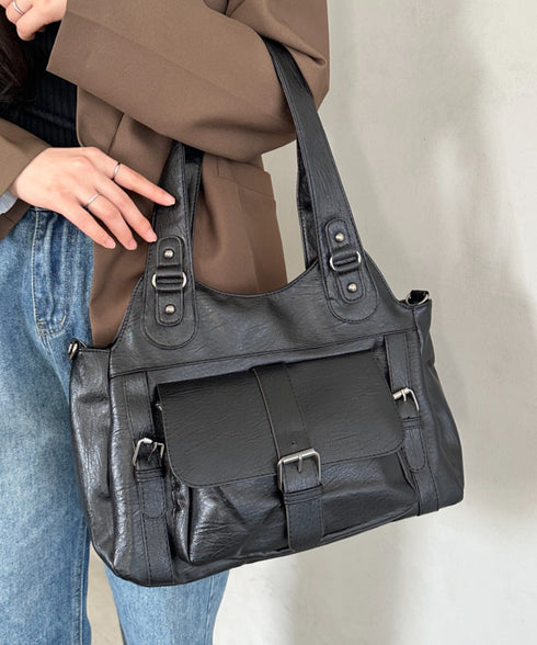 アウトポケットデザイン 2WAYショルダーバッグ | MD1256060 | ブラック