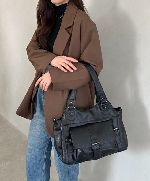 アウトポケットデザイン 2WAYショルダーバッグ | MD1256060 | ブラック