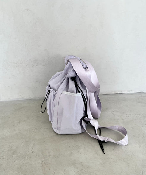 【A4収納可能】多ポケット付き巾着2WAYトートバッグ リュック | MD1256062 | グレー