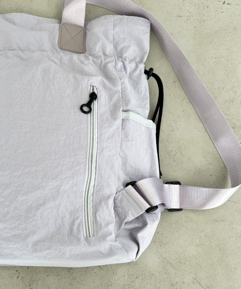 【A4収納可能】多ポケット付き巾着2WAYトートバッグ リュック | MD1256062 | グレー