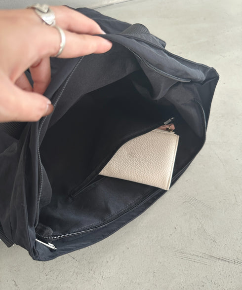 【A4収納可能】ナイロン軽量多ポケット２WAYショルダーバッグ トートバッグ | MD1256066 | ブラック