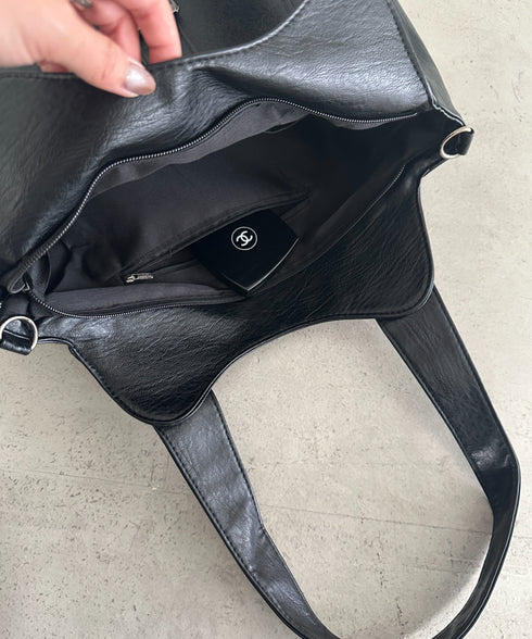 【A4収納可能】ナイロン軽量多ポケット２WAYショルダーバッグ トートバッグ | MD1256066 | ブラック