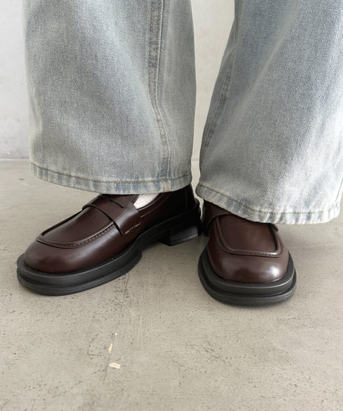 シンプルコインローファー | MD3256069 | ブラウン