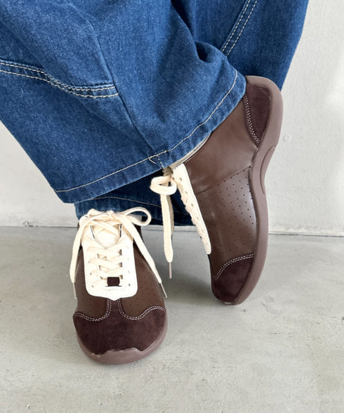 スウェード風PUスタイリッシュスニーカー | MD3256070 | ブラウン