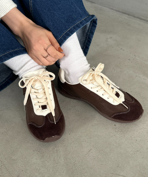 スウェード風PUスタイリッシュスニーカー | MD3256070 | ブラウン