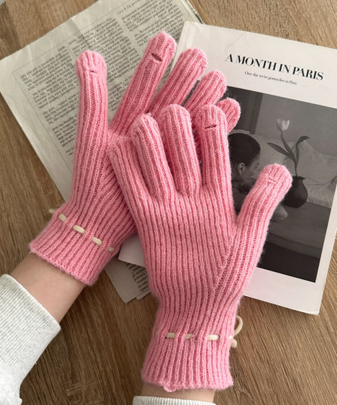 ワンポイントリボン手袋 | MD6254002 | ピンク