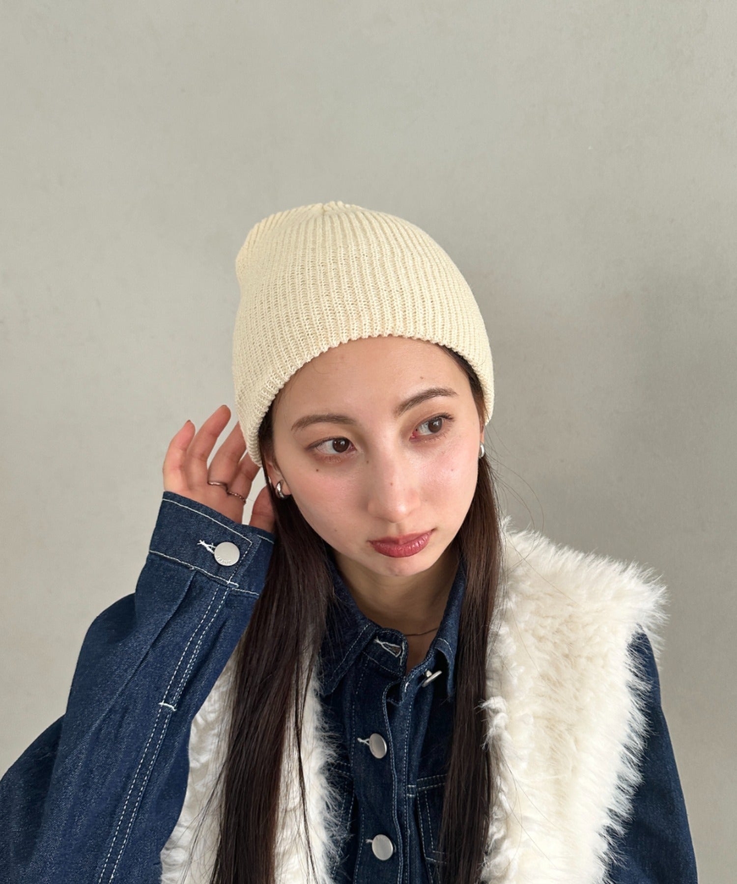 maison lulu pinot ニット帽　ビーニー Maison lulu pinot Isabel hood - メルカリ