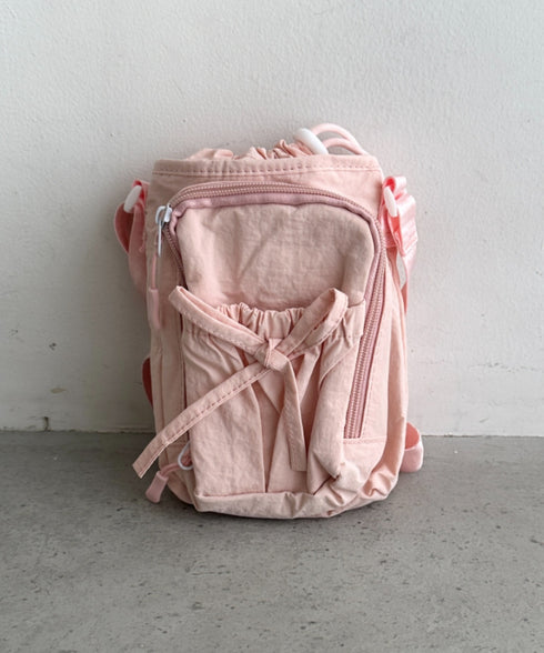 ボトルホルダーバッグ ショルダーバッグ  リボン巾着ショルダーバッグ ペットボトルショルダーバッグ | WR1256045 | ピンク