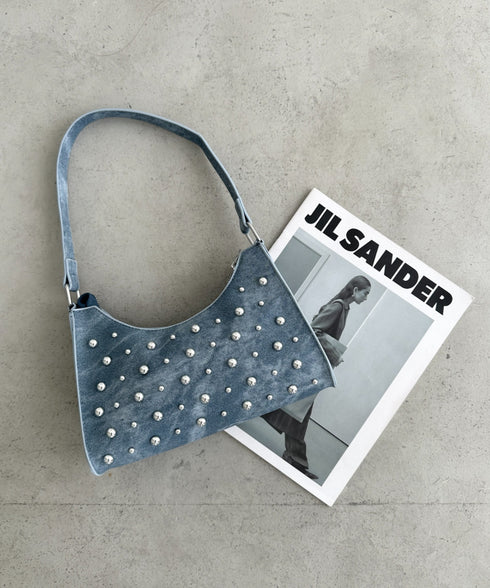 スタッズコンパクトハンドバッグ | WR1256046 | ブルー