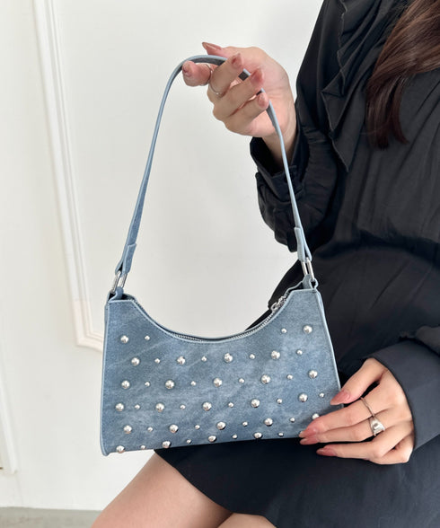 スタッズコンパクトハンドバッグ | WR1256046 | ブルー