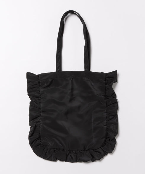 【A4収納可能】フリルトートバッグ | WR1256047 | ブラック