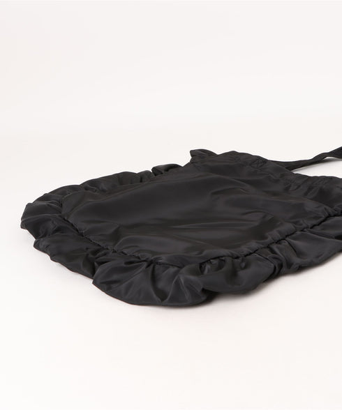 【A4収納可能】フリルトートバッグ | WR1256047 | ブラック