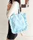 【A4収納可能】フリルトートバッグ | WR1256047 | ブルー