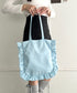 【A4収納可能】フリルトートバッグ | WR1256047 | ブルー
