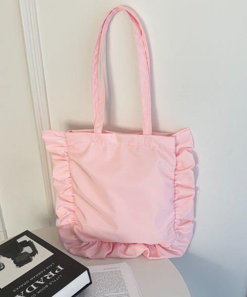 【A4収納可能】フリルトートバッグ | WR1256047 | ピンク