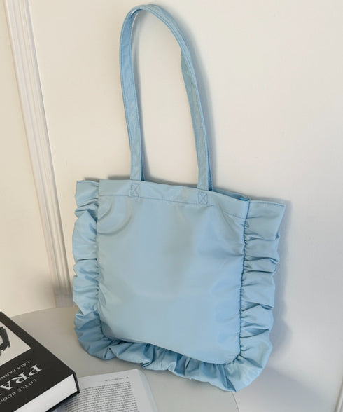【A4収納可能】フリルトートバッグ | WR1256047 | ブルー