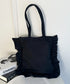 【A4収納可能】フリルトートバッグ | WR1256047 | ブラック