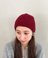 【8色展開】ニット帽子 リブニット ビーニー | WR5254001 | ワインレッド