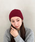 【8色展開】ニット帽子 リブニット ビーニー | WR5254001 | ワインレッド