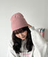 【8色展開】ニット帽子 リブニット ビーニー | WR5254001 | ピンク
