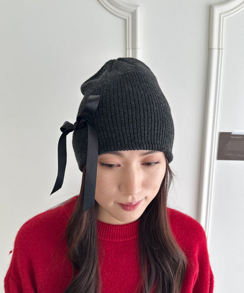 リボンデザインニット帽 | WR5254002 | グレー