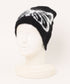 バタフライデザインニット帽 蝶デザインビーニー | WR5254004 | ブラック