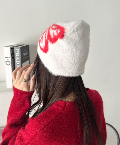 バタフライデザインニット帽 蝶デザインビーニー | WR5254004 | ホワイト