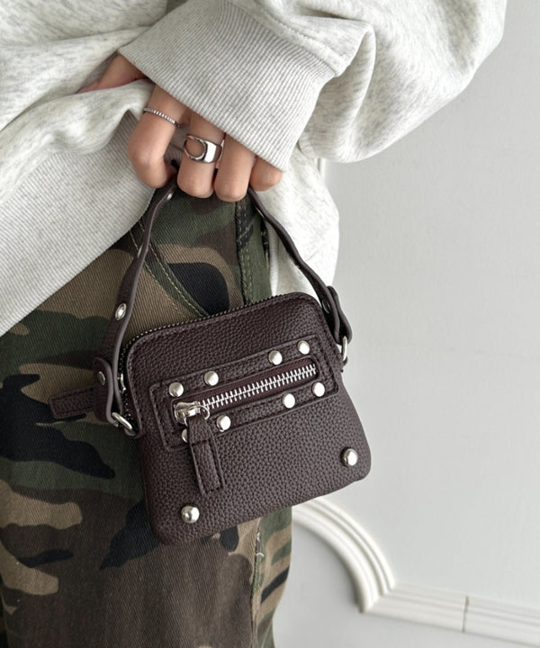 スタッズデザインPUカードケース | WR6256048 | ブラウン