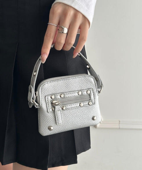 スタッズデザインPUカードケース | WR6256048 | シルバー