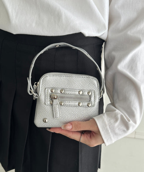 スタッズデザインPUカードケース | WR6256048 | シルバー