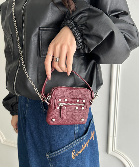 スタッズデザインPUカードケース | WR6256048 | レッド