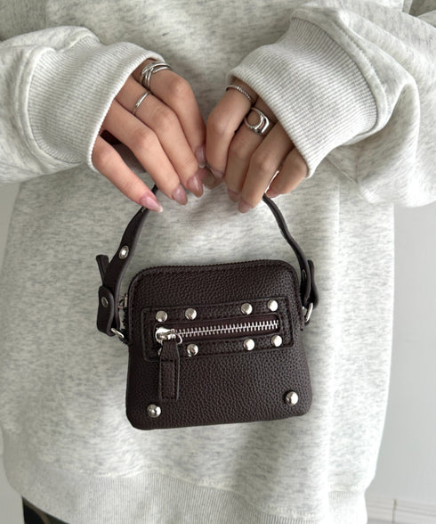 スタッズデザインPUカードケース | WR6256048 | ブラウン