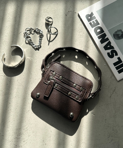 スタッズデザインPUカードケース | WR6256048 | ブラウン