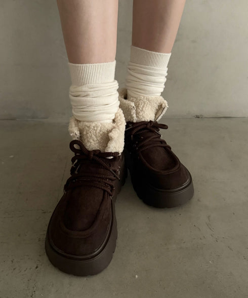 厚底シュートムートンブーツ | WR3254005 | ダークブラウン