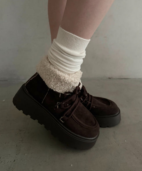 厚底シュートムートンブーツ | WR3254005 | ダークブラウン