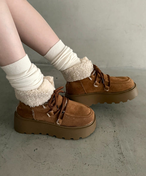 厚底シュートムートンブーツ | WR3254005 | キャメル