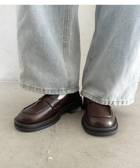 厚底シンプルコインローファー | WR3254006 | ブラウン