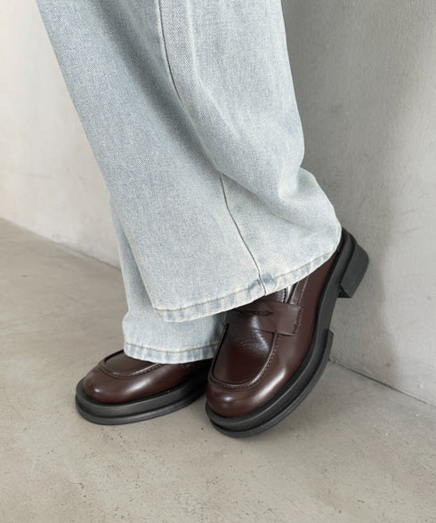 厚底シンプルコインローファー | WR3254006 | ブラウン