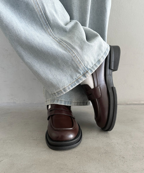 厚底シンプルコインローファー | WR3254006 | ブラウン