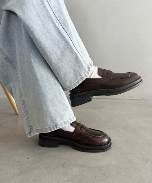 厚底シンプルコインローファー | WR3254006 | ブラウン