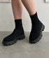 厚底ニットショートブーツ | WR3254007 | ブラック