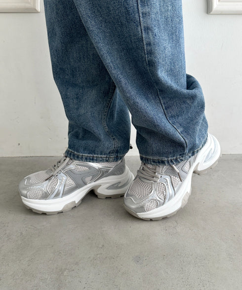メッシュ厚底スニーカー | WR3254008 | シルバー
