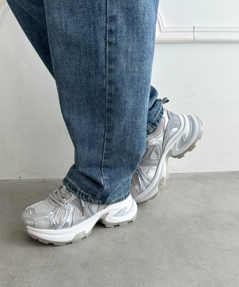 メッシュ厚底スニーカー | WR3254008 | シルバー