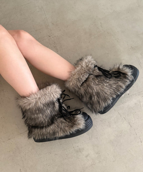 ボリュームフェイクファーブーツ | WR3254009 | ブラック