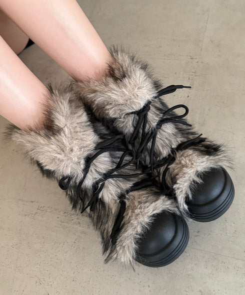 ボリュームフェイクファーブーツ | WR3254009 | ブラック
