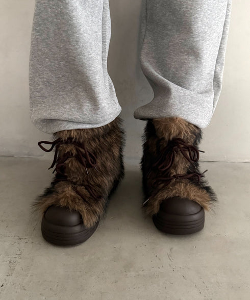 ボリュームフェイクファーブーツ | WR3254009 | ブラウン