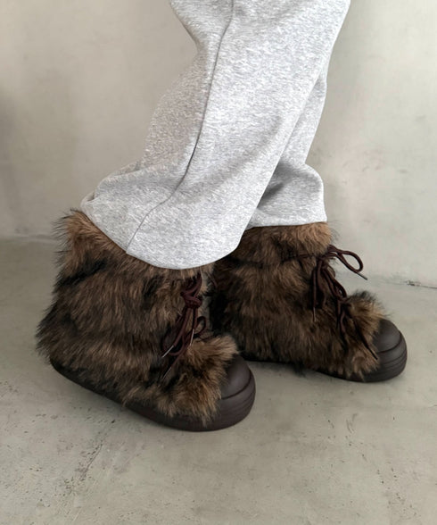 ボリュームフェイクファーブーツ | WR3254009 | ブラウン